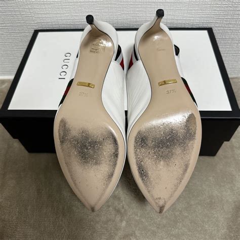 white gucci heels|Gucci stiletto heels.